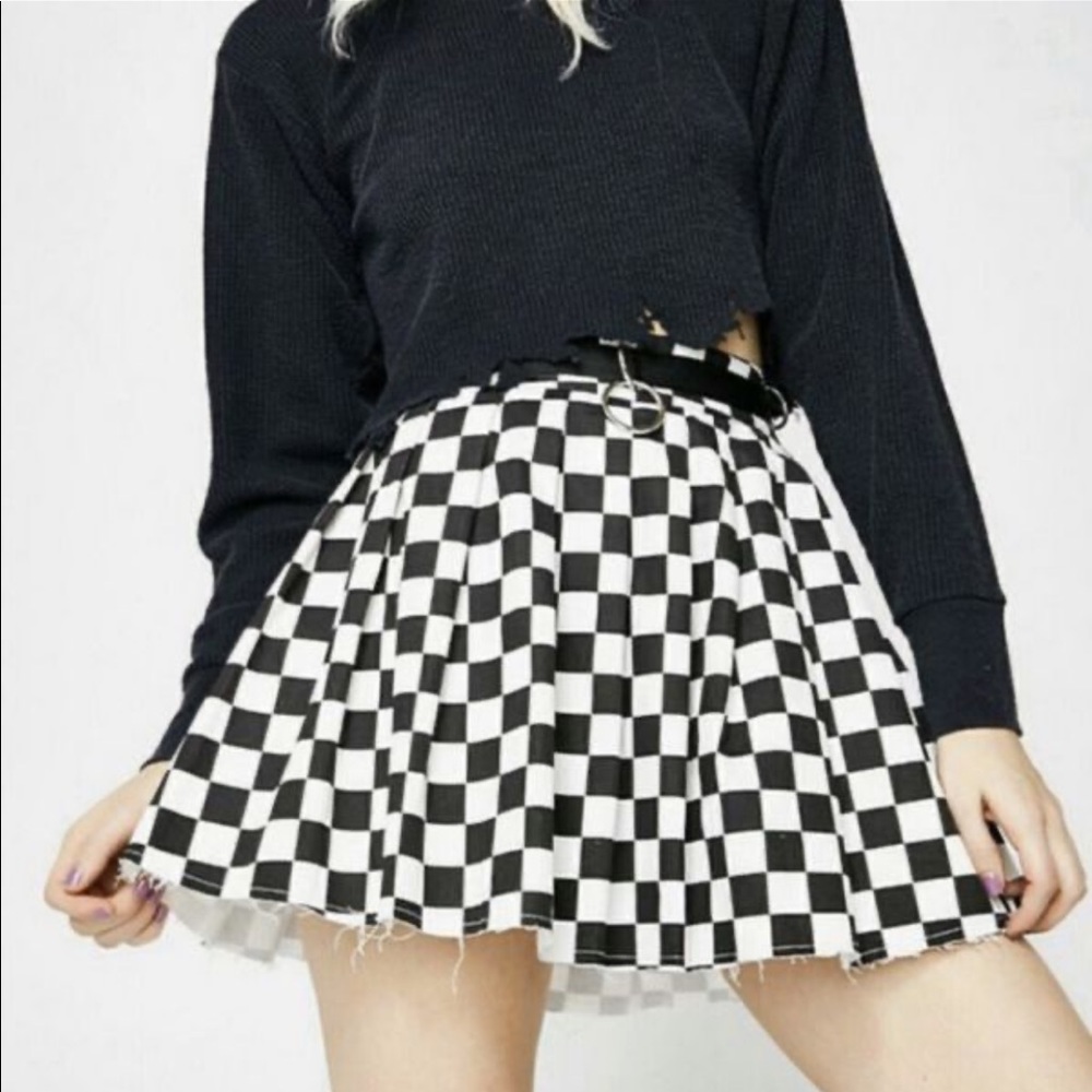 checkered dollskill skirt